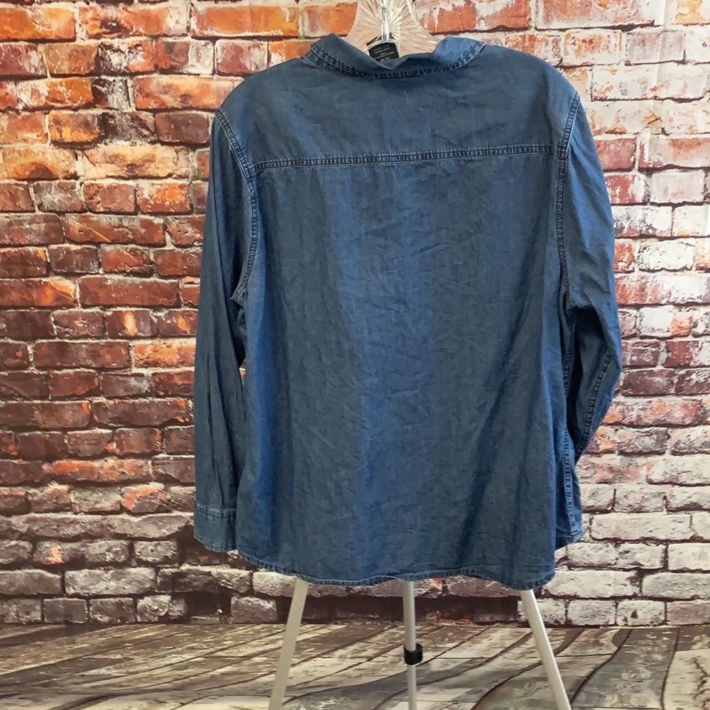 Faded Glory Denim Button Down - Picture 2 of 2